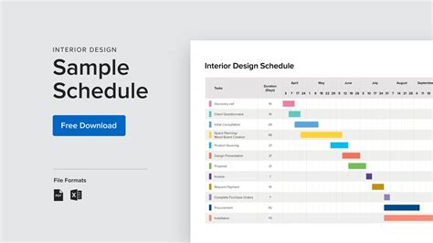 Interior Design Project Schedule Template Guide Houzz Pro