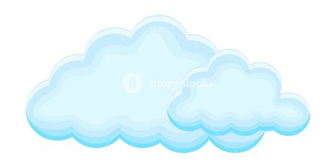 Fluffy Clouds Vector Royalty Free Stock Image Storyblocks