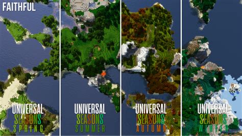 Universal Seasons Texture Pack Para Minecraft 1131112x111x110