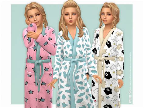 The Sims Resource Cute Bathrobe For Girls Needs Spa Day