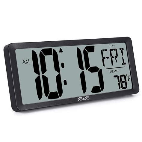 Buy Xrexs Large Digital Wall Clock Battery Operated Alarm Clocks For