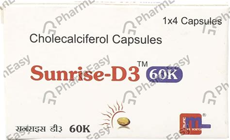 Sunrise D3 60000 Iu Capsule 4 Uses Side Effects Price And Dosage