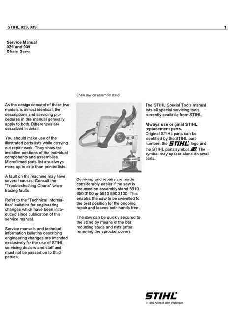 Stihl Chainsaw Parts Diagram 029 Farm Boss