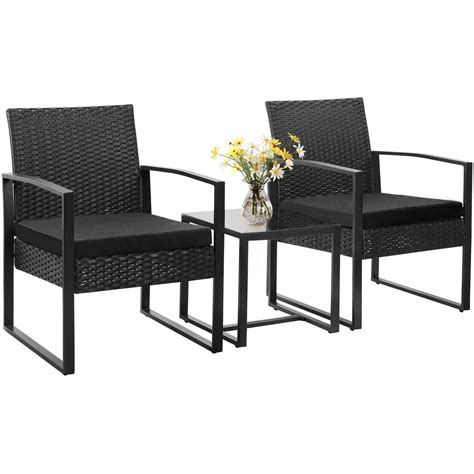Shop for patio furniture bistro chairs online at target. Walnew Patio Furniture Cushioned PE Rattan Bistro Chairs ...