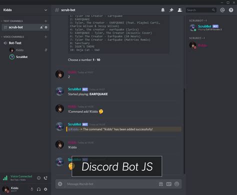 Often times, the library is used for the creation of bots. GitHub - kidagine/DiscordBotJS: A Discord bot able to play ...