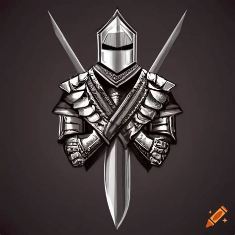 Logo Of A Knight Holding A Sword