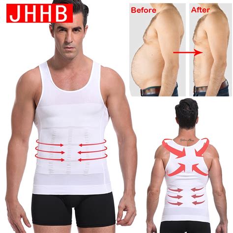 Men Body Shapers Tight Skinny Sleeveless Shirt Fitness Waist Trainer Elastic Beauty Abdomen