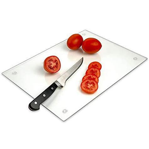 Tempered Glass Cutting Board Long Lasting Clear Glass Scratch Resistant Heat Resistant