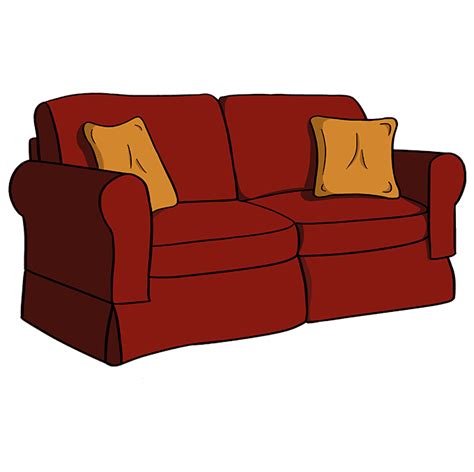 Couch Clipart Easy Easy Drawing Of A Couch Transparent Cartoon Images