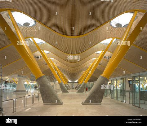 Madrid Barajas Airport Terminal 4 Madrid Spain Architect Stock