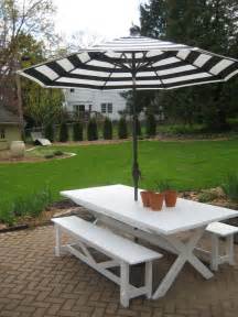 The ceramic and rope lanterns at pottery barn are super cute and definitely play up the patriotic theme, but i couldn't stand the price for paying over. Pottery Barn Benches with X Table...Modified | Diy patio ...
