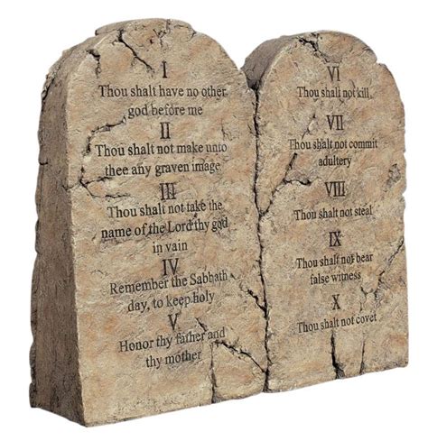 Ten Commandments Tablets Moses Sculpture Replica Reproduction 1858468279