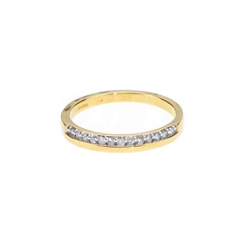 Eternity 9ct Yellow Gold Diamond 12 Eternity Ring Engagement Rings