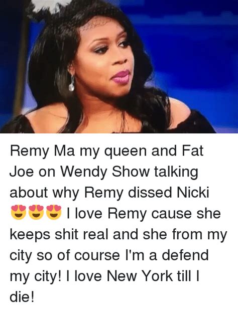 Remy Ma My Queen And Fat Joe On Wendy Show Talking About Why Remy Dissed Nicki 😍😍😍 I Love Remy