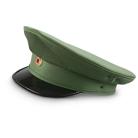 Used German Military Surplus Police Visor Hat Green 211289 Hats
