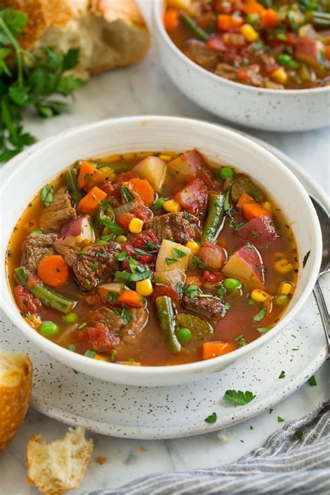 Mom always simmered it on the stove when we were kids, so that's. Vegetable Beef Soup | Slow Cooker Lunch Recipes For School ...
