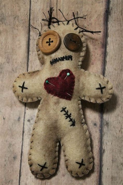 Voo Doo Doll Grungy Voodoo Doll Voodoo Plush Handmade Felt Etsy