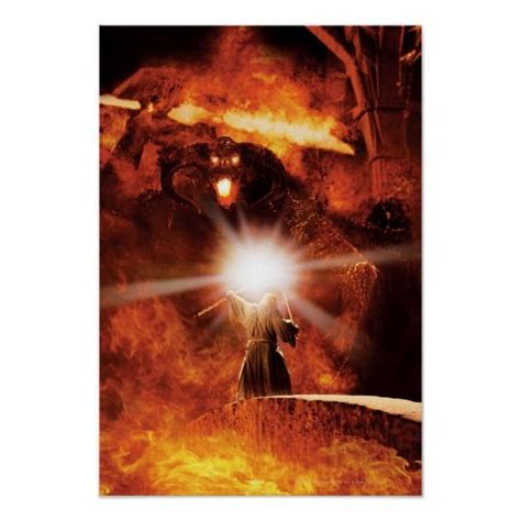 In the novel, the balrog was awakened at least 1,037 or 1,038 years before the fellowship of the ring entered moria. Balrog Versus GANDALF™ Poster | Zazzle.com | El señor de los anillos, Señor, Anillos