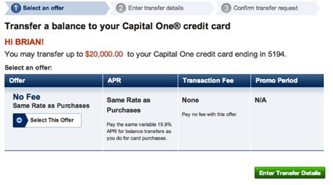 Credit card numbers don't only identify your account. How to Do a Balance Transfer with Capital One