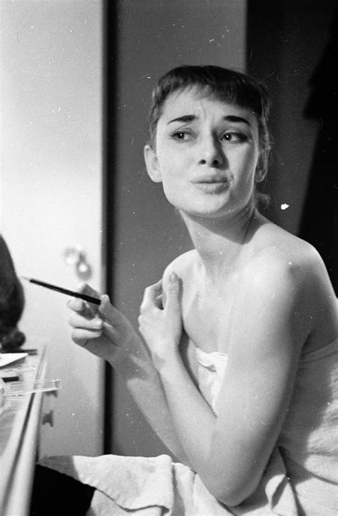 Audrey Hepburn Photographed By George Douglas Backstage In Her Dressing