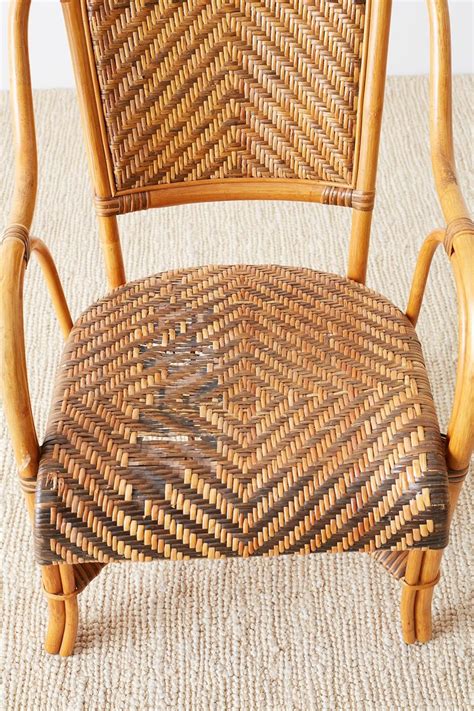 Shop from the world's largest selection and best deals for dining room french country dining chairs. Woven French Bistro Style Rattan Dining Chairs at 1stdibs