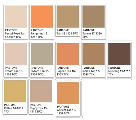 Browns Pantone Color Chart Aesthetic Colour Pantone Colour Palettes