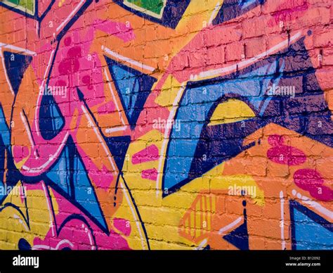 Graffiti Painted Wall On Side Of Building Belltown Seattle Washington