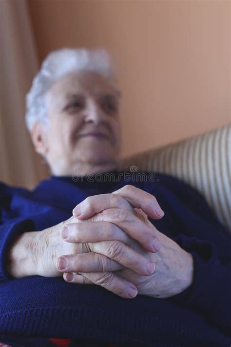 Close Up Hands Of A Senior Person Stock Photo Image Of Asleep