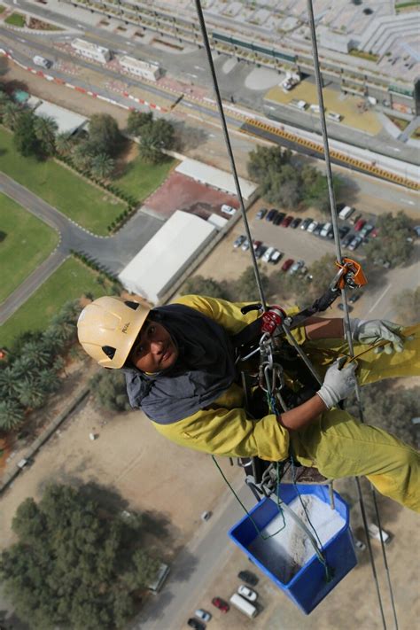 The unger carbon fibre window cleaning pole is widely used by professionals. Window cleaner index tower 55th floor dubai | Window ...