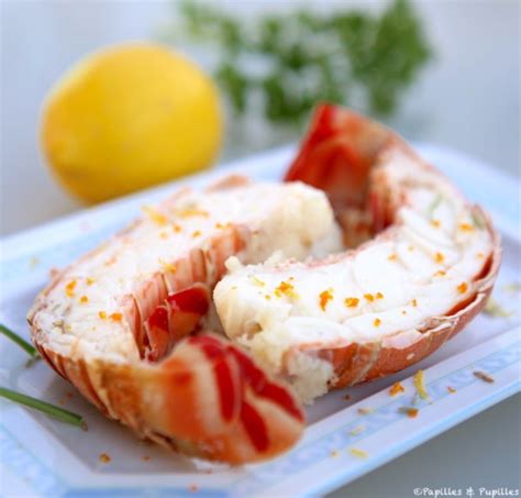 Queues de langouste froides aux agrumes