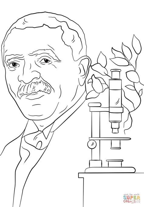 Print now > stats on this coloring page printed 11,736. George Washington Carver coloring page | Free Printable ...