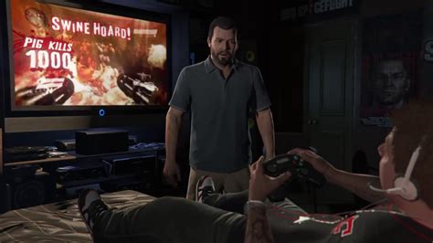 Grand Theft Auto V Michael Breaks His Sons Tv Youtube