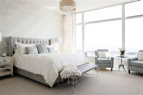I am here to show you how to thrift this look without the hefty designer i found this faux fur bench from overstock.com for under $200. Modern Glam Luxury Condo - Transitional - Bedroom - Los ...