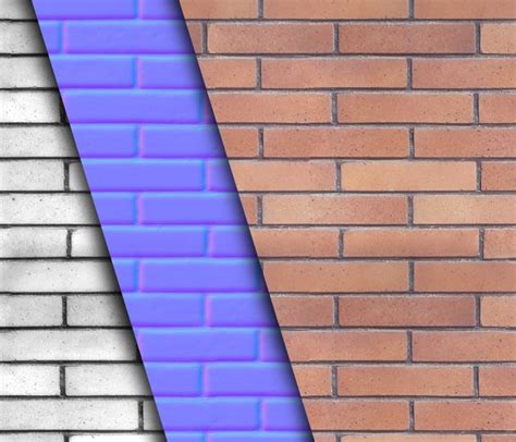 Brick Wall Texture With Bump Map Image To U