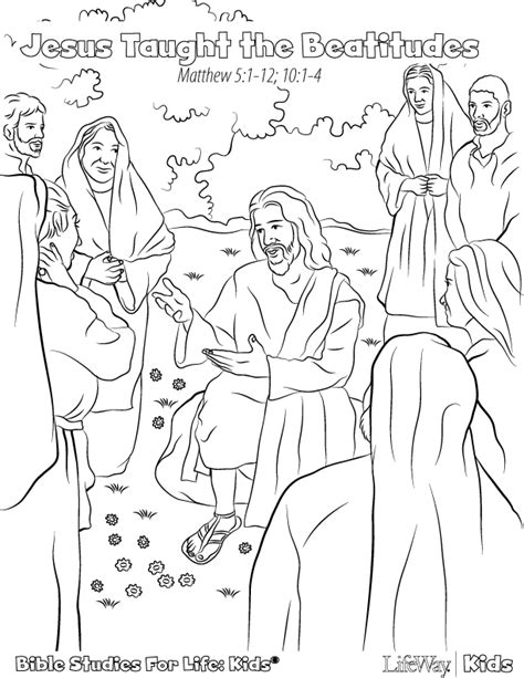 Beatitudes Coloring Page Coloring Home Cc5