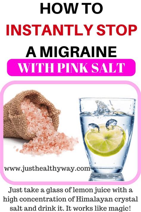 How To Instantly Stop A Migraine With Pink Salt Just Healthy Way