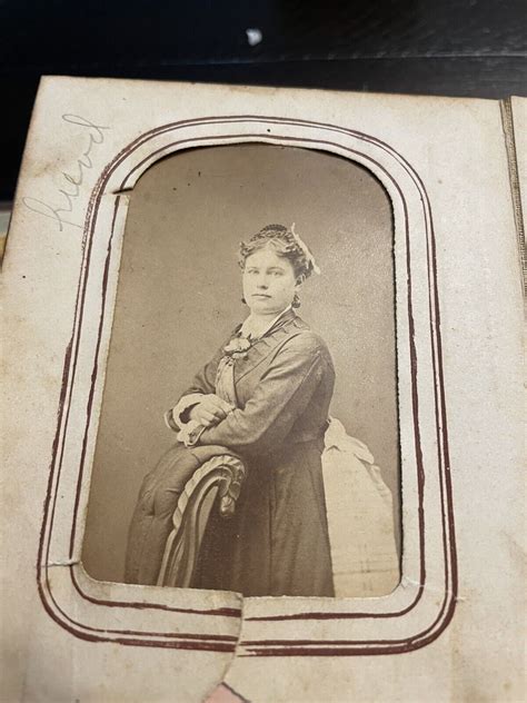 antique civil war era photo album tintypes cdv estate find ebay