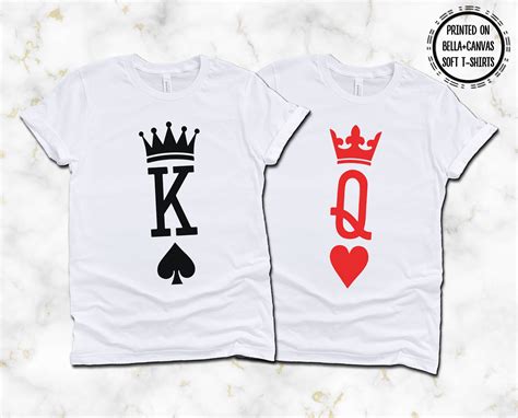 king of spades queen of hearts couples t shirts printed on etsy