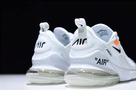 Off White X Nike Air Max 270 Triple White Running Shoes Men Women