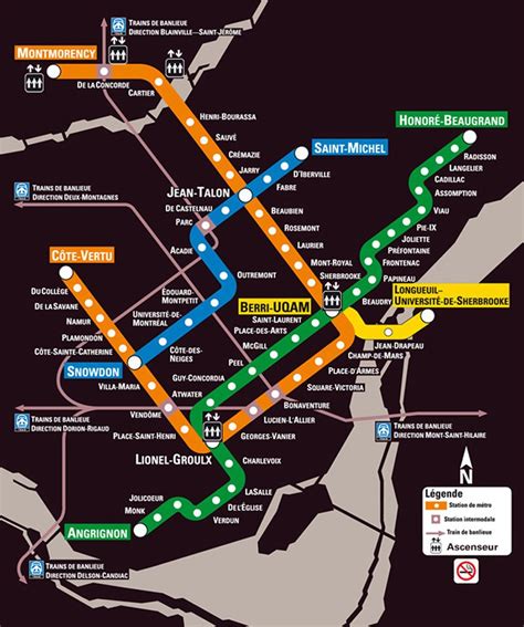 Montreal Metro Map Montreal Travel Guide