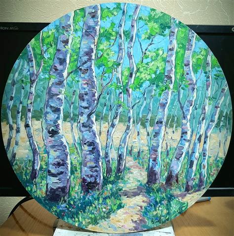 The Green Trees My Oil Painting On Hardboard Gag