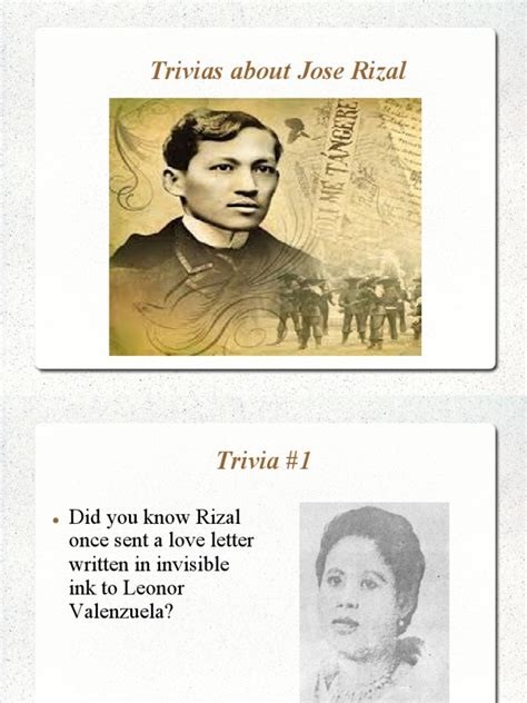 Trivias About Dr Jose Rizal