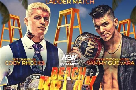 Aew Beach Break Cody Rhodes Sammy Guevara Have Ladder Match Danhausen Arrives