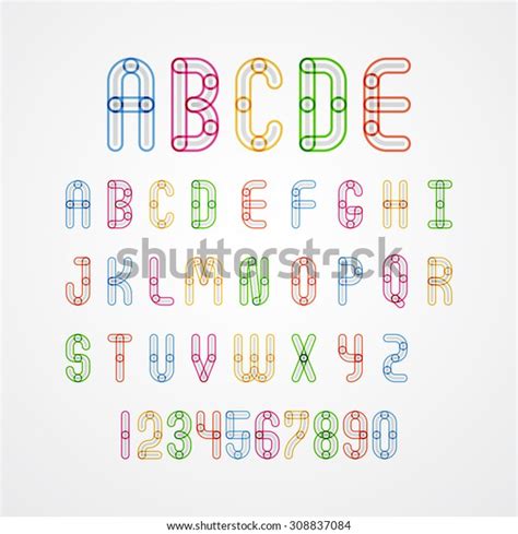 Colorful Alphabet Capital Letters Abcdefghijklmnopqrstuvwxyz