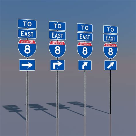 3d Interstate 8 Signs California Model