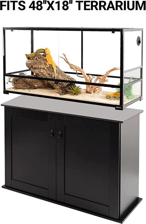 Repti Zoo Reptile Aquarium Terrarium Wooden Stand 48x18 Inches