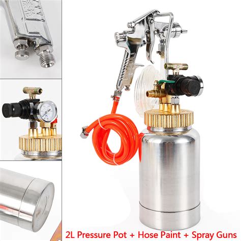 New Pressure Spray Gun With 2 L 2 Quart Pressure Pot 01 03 Mpa Hose