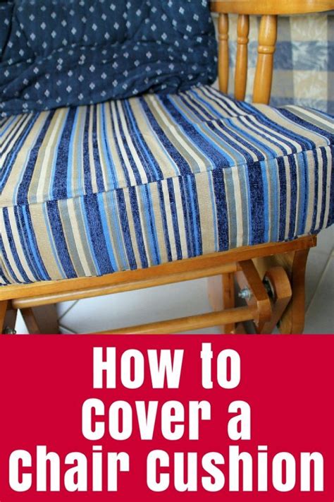 How To Cover a Chair Cushion | Reupholster chair cushion, Diy chair