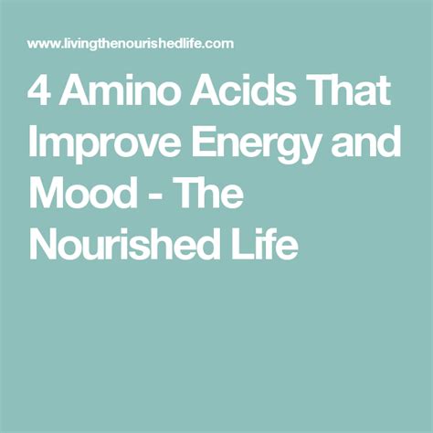 How To Use Amino Acids For Sleep Energy Mood Amino Acids Health