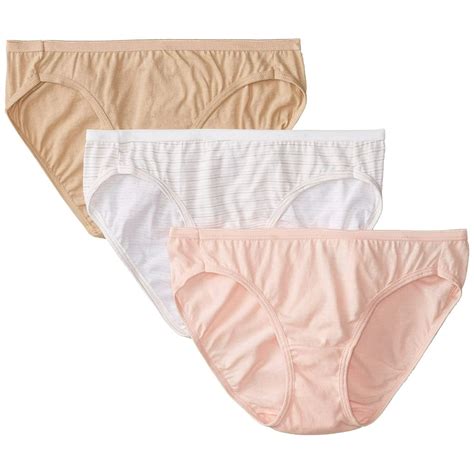 Hanes Womens 3 Pack Cotton Bikini Panty Assorted 8